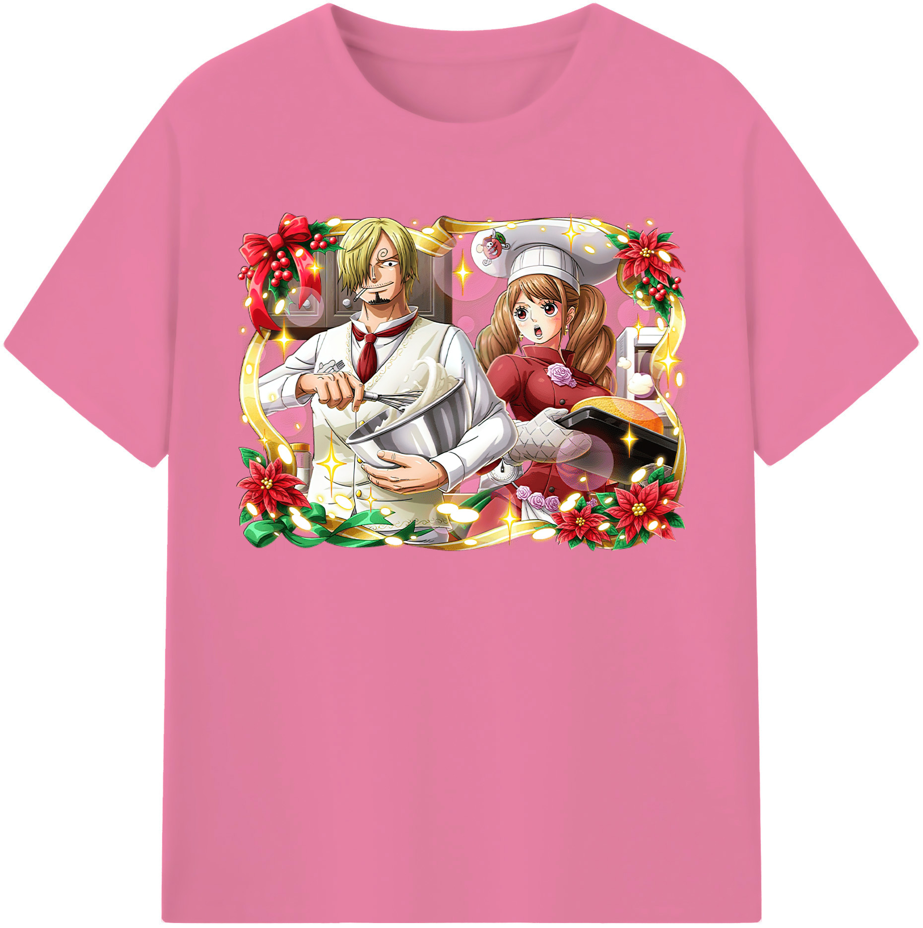 ワンピース サンジ ONE PIECE Sanji 綿100％半袖Tシャツ（フロントプリント）